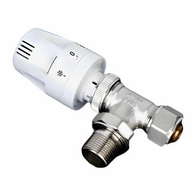 MF manuell vinkel aluminium-Radiatorventil i plastrør